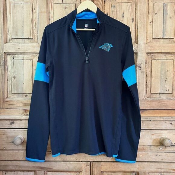 NFL Team Apparel Kids Boys XL 18 / 20 Carolina Panthers Quarter Zip Pullover NWT - Picture 1 of 5
